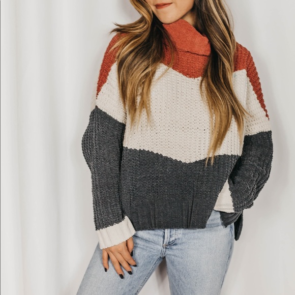 NEW // Brighten My Day Color Block Sweater - Picture 1 of 7